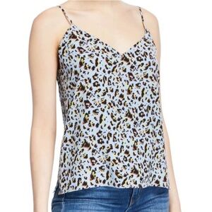 L’Agence blue animal print tank top, XS